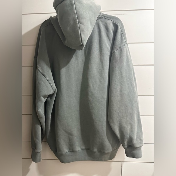 Brandi Melville Christy Hooded Jacket Sage Green One Size Full Zip - Picture 11 of 13